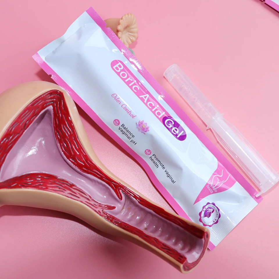 Feminine care vaginal boric acid gel